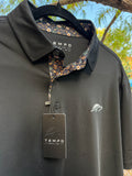 “Midnight Bloom” Golf Polo