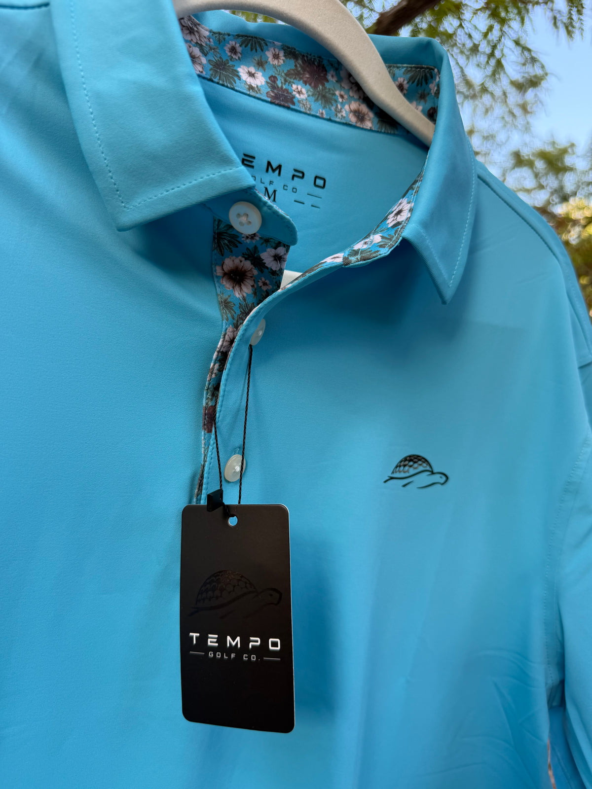 “Coastal Bloom” Golf Polo
